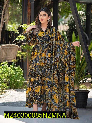 2 pcs nazmina chiffon frock chain string FRT28